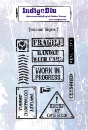 Journal Signs I A6 Red Rubber Stamp by Kay Halliwell-Sutton